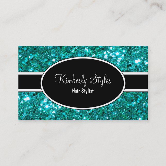 Sparkling Hairdresser Business Cards (Front)