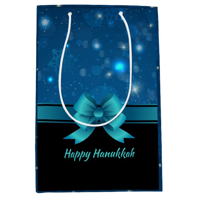 Sparkling Hanukkah Medium Gift Bag (Front)