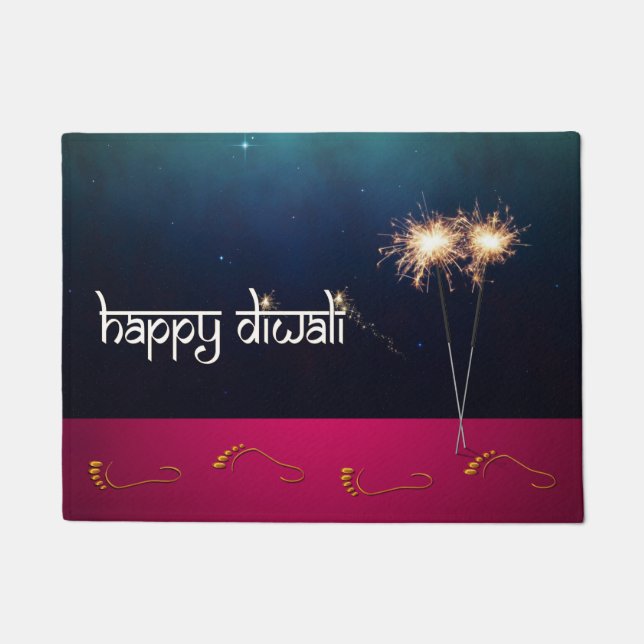 Sparkling Happy Diwali - Doormat (Front)