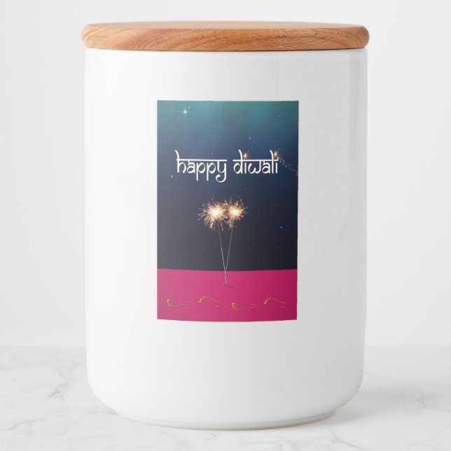 Sparkling Happy Diwali - Food Container Label (Front)