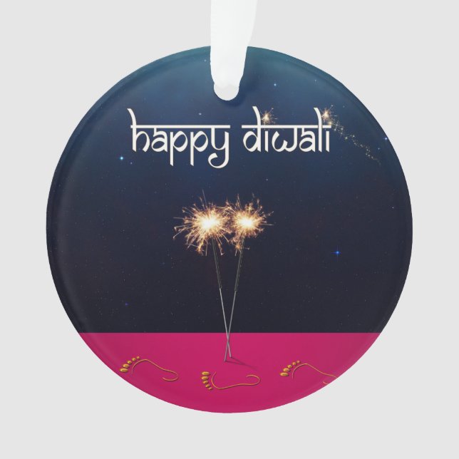 Sparkling Happy Diwali - Ornament (Front)