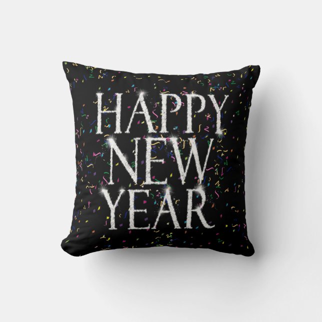 Sparkling Happy New Year Cushion (Front)
