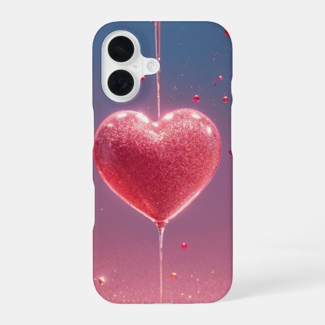 Sparkling Heart & Cherry Romantic Phone Case (Back)