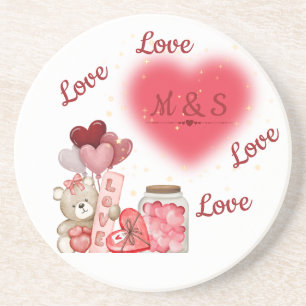 Sparkling Heart Love Coaster