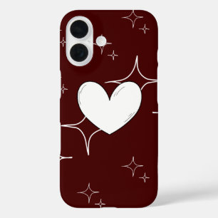 Sparkling Heart Phone Case   Romantic Red Aestheti