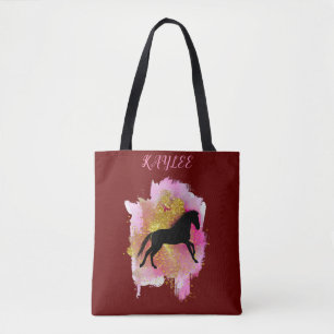SPARKLING HORSE TOTE BAG PERSONALIZED.