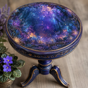 Sparkling Indigo Nebula Whimsical Forest Tissue Paper