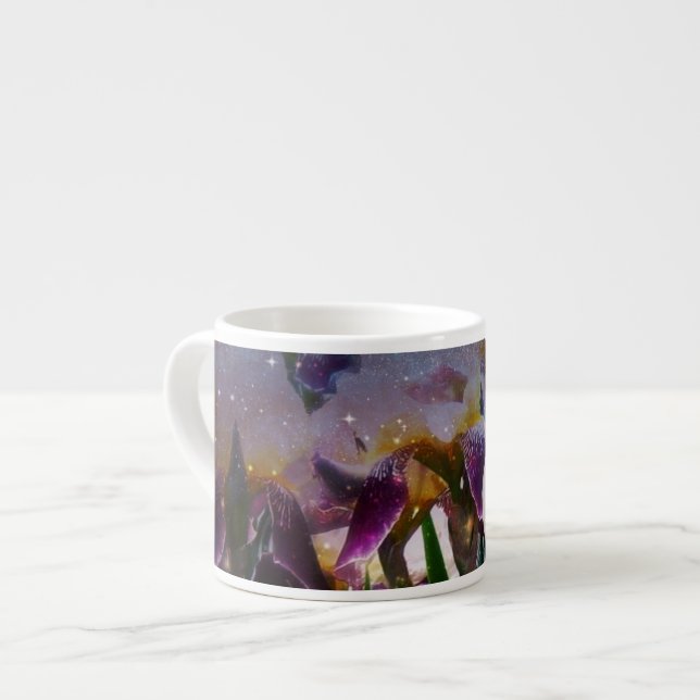 Sparkling Irises Espresso Cup (Front Left)