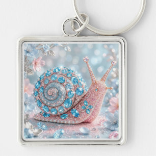 Sparkling Jewel Snail Key Ring