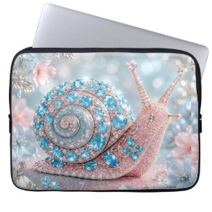 Sparkling Jewel Snail Laptop Sleeve