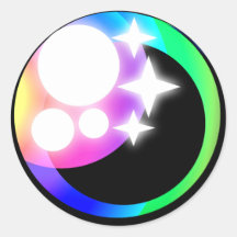 Sparkling kawaii style anime eye on sticker