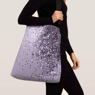 Sparkling Lavender Lady Glitter #1 Crossbody Bag