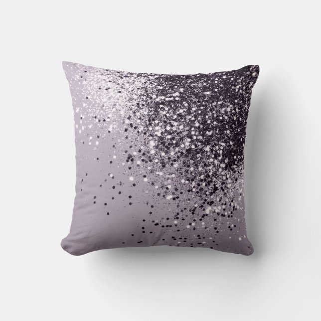 Sparkling Lavender Lady Glitter #1 Cushion (Front)
