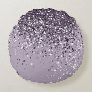 Sparkling Lavender Lady Glitter #2 #shiny #decor Round Cushion