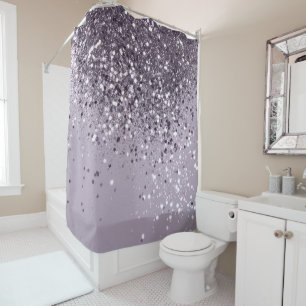 Sparkling Lavender Lady Glitter #2 #shiny #decor Shower Curtain