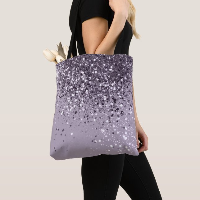 Sparkling Lavender Lady Glitter #2 #shiny #decor Tote Bag (Close Up)