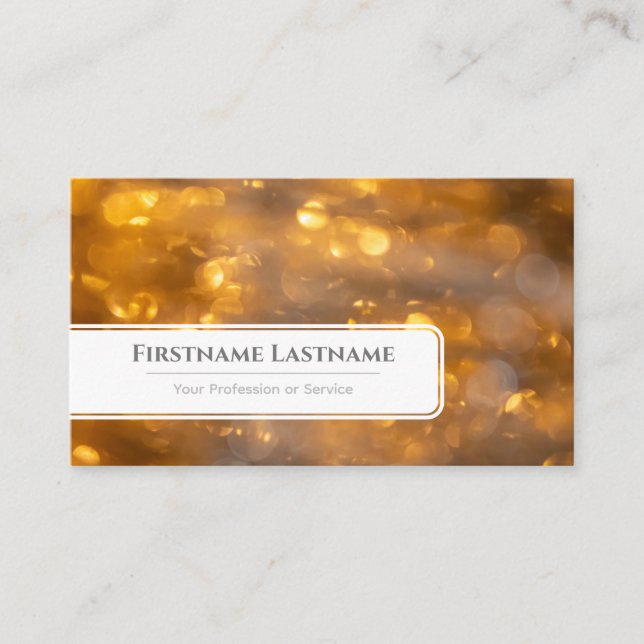 Sparkling lights bokeh professional Event Managers Business Card (Front)