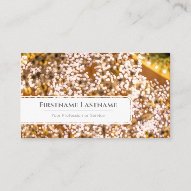 Sparkling lights bokeh professional Event Managers Business Card (Front)