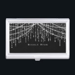 Sparkling Lights on Black Business Card Holder<br><div class="desc">Sparkling Lights on Black Business Card Holder. Customise with any text or leave it blank.</div>