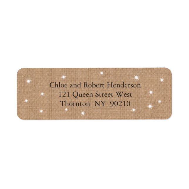 Sparkling Lights Return Address Label (Front)