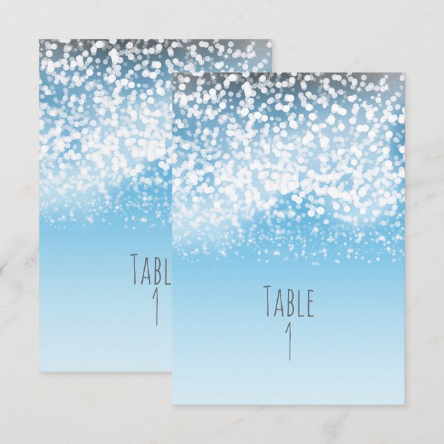 Sparkling Lights Winter Wonderland Table Number (Front/Back)