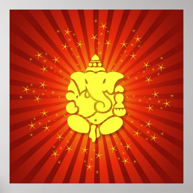 Sparkling Lord Ganesha Poster (Front)