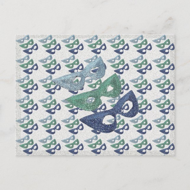 Sparkling Masks - Postcard (Front)