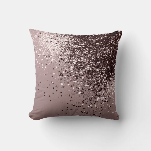 Sparkling Mauve Lady Glitter #1 #shiny Cushion (Front)