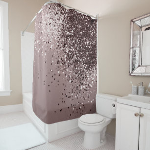 Sparkling Mauve Lady Glitter #1 #shiny Shower Curtain