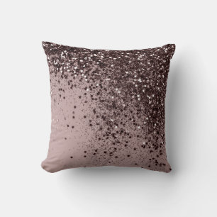 Sparkling Mauve Lady Glitter #4 (Faux Glitter) Cushion