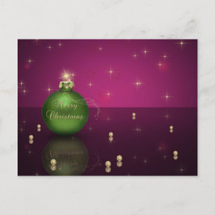 Sparkling Merry Christmas Ball Holiday Postcard