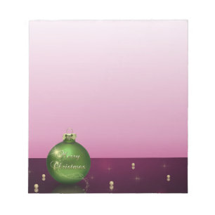 Sparkling Merry Christmas Ball Notepad