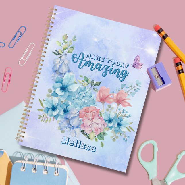 Sparkling Modern Purple Blue Floral Planner (Creator Uploaded)