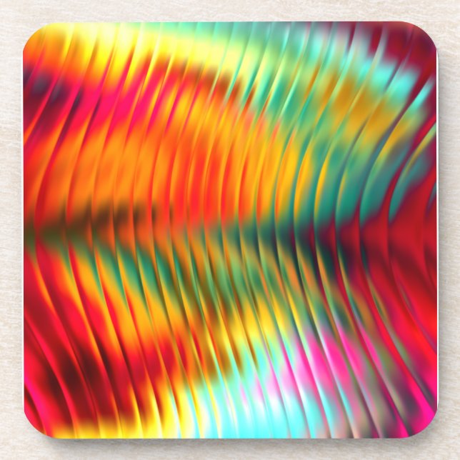 Sparkling Multi Coloured Glass Coaster (Front)