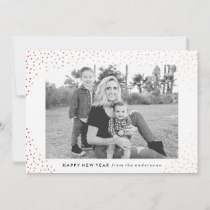 Sparkling New Year Holiday Photo Card