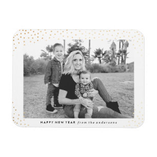 Sparkling New Year Holiday Photo Magnet