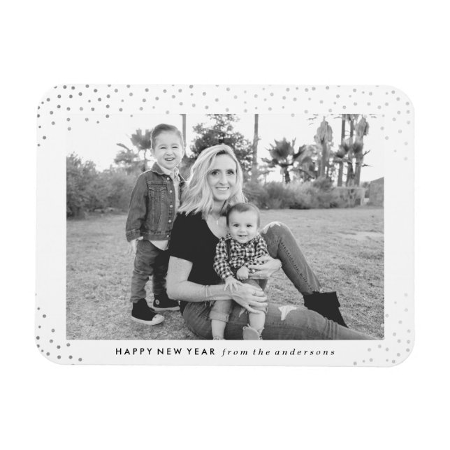 Sparkling New Year | Holiday Photo Magnet (Horizontal)