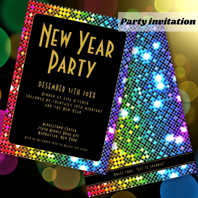 Sparkling New Year Party  Invitation (Creator Uploaded)