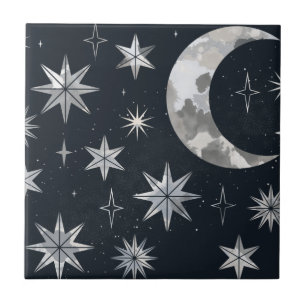 Sparkling Night Sky  Ceramic Tile
