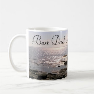 Sparkling Ocean Photo Best Dad Father's Day Coffee Mug