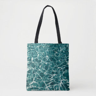 Sparkling ocean water tote bag