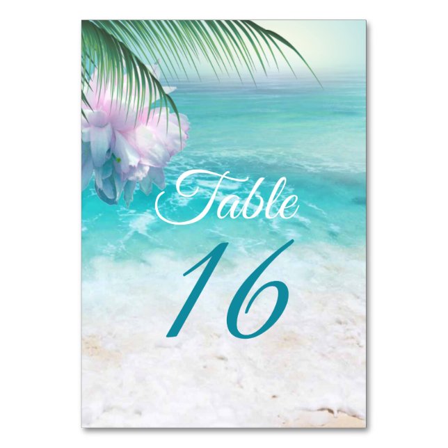 SPARKLING OCEAN WATERS Table Card (Front)