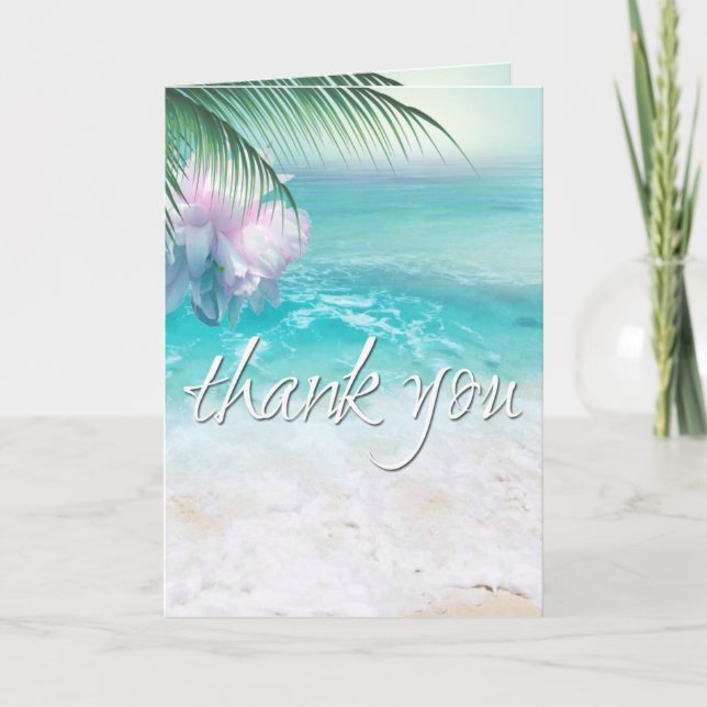 SPARKLING OCEAN WATERS Thank You Card (Front)