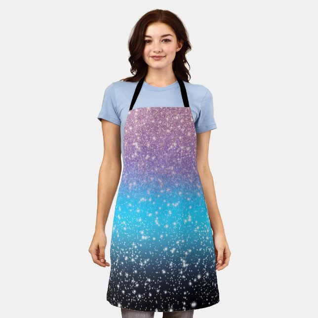 Sparkling Ombre shower in Blue Apron (Worn)