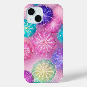 Sparkling Pastel Snowflake iPhone 15 Case