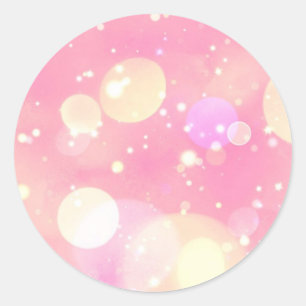 Sparkling Pink Bubbles Classic Round Sticker