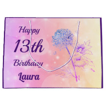 Sparkling Pink Flower Fairy 13th birthday