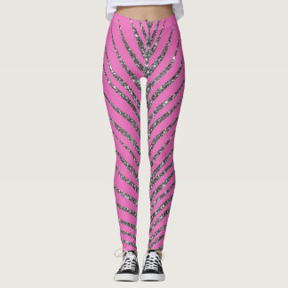 Sparkling Pink Glitter  Leggings
