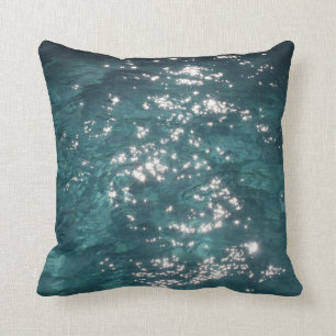 Sparkling Pool Water Background Cushion