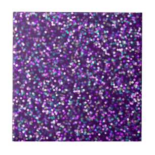 Sparkling Purple Glitter Tile